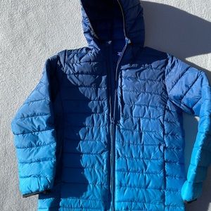 Boys Gap puffer winter coat jacket blue ombre